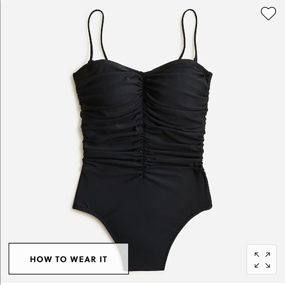 J.CREW Ruched sweetheart one-piece